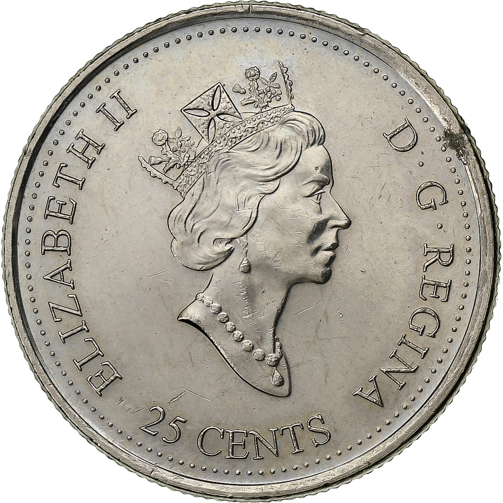 Kanada, Elizabeth II, 25 Cents, 2000, Royal Canadian Mint, Nickel, VZ+, KM:383