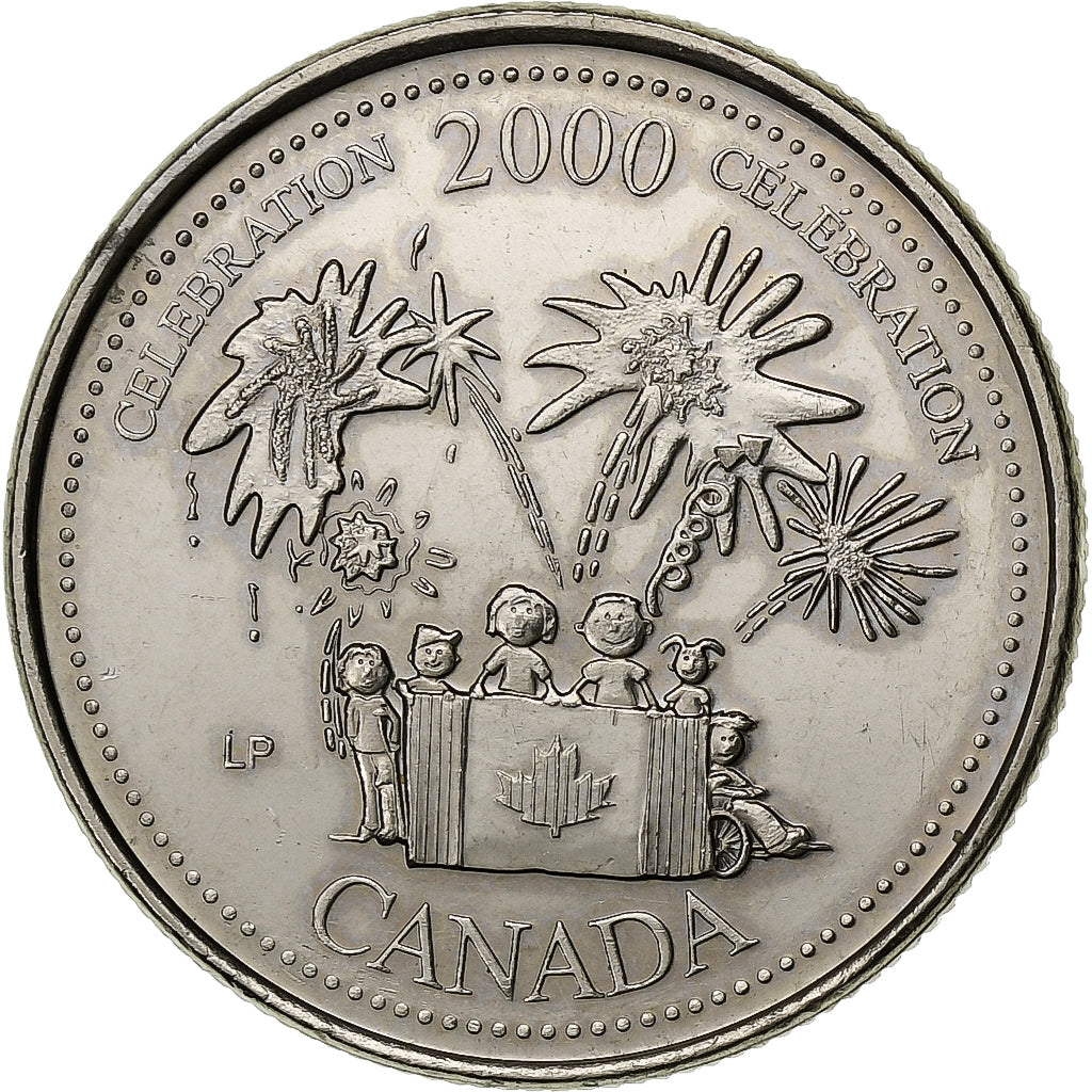 Kanada, Elizabeth II, 25 Cents, 2000, Royal Canadian Mint, Nickel, VZ+, KM:383