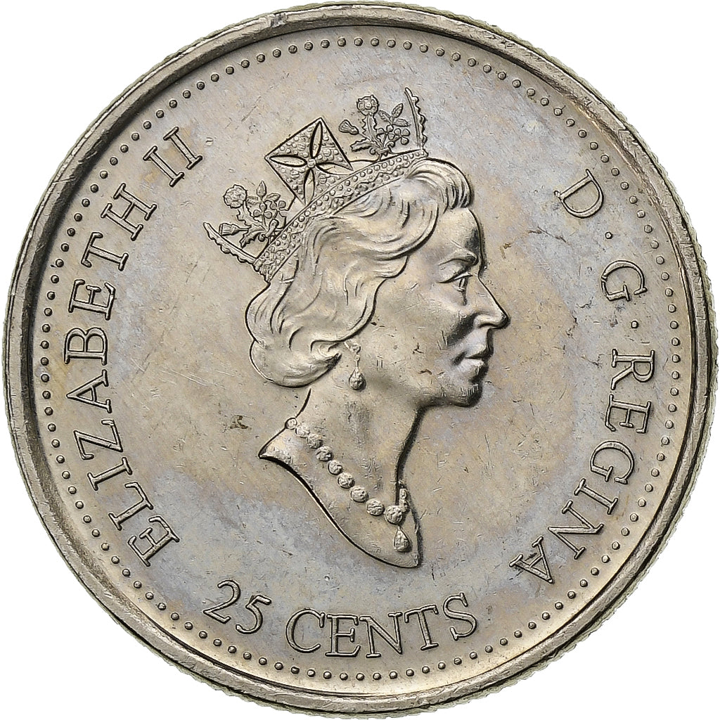 Kanada, Elizabeth II, 25 Cents, 1999, Royal Canadian Mint, Nickel, VZ+, KM:347