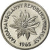 Coin, Madagascar, 2 Francs, 1965, Paris, MS(65-70), Stainless Steel, KM:E7