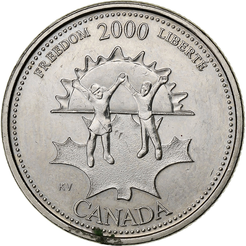 Kanada, Elizabeth II, 25 Cents, 2000, Royal Canadian Mint, Nickel, VZ+, KM:374