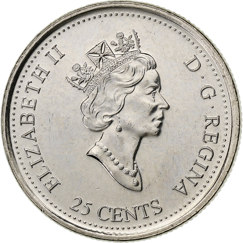 Kanada, Elizabeth II, 25 Cents, 1999, Royal Canadian Mint, Nickel, VZ+, KM:349