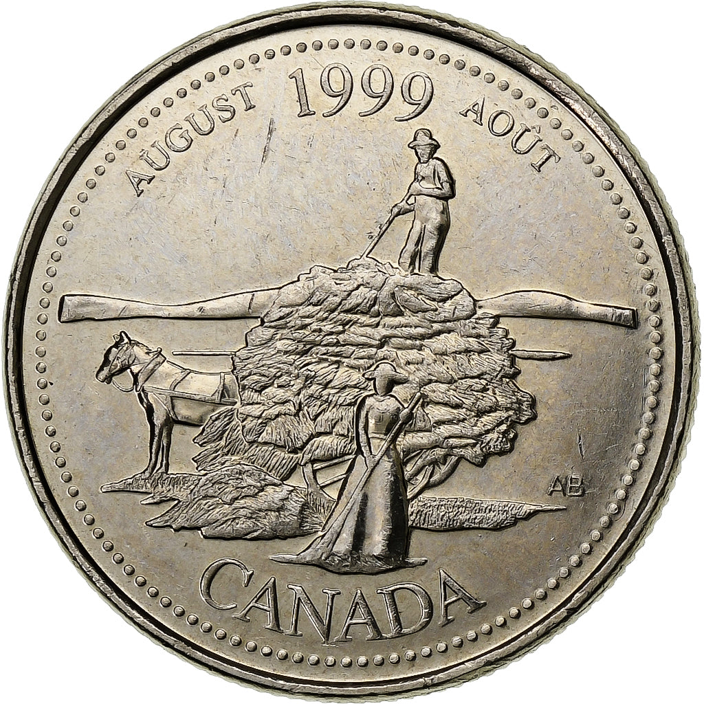 Kanada, Elizabeth II, 25 Cents, 1999, Royal Canadian Mint, Nickel, VZ+, KM:349