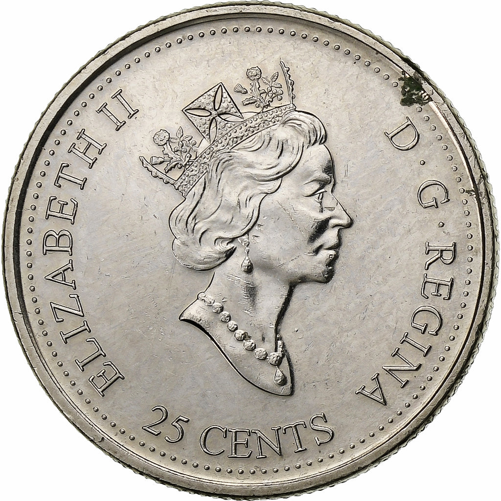 Kanada, Elizabeth II, 25 Cents, 2000, Royal Canadian Mint, Nickel, VZ+, KM:379