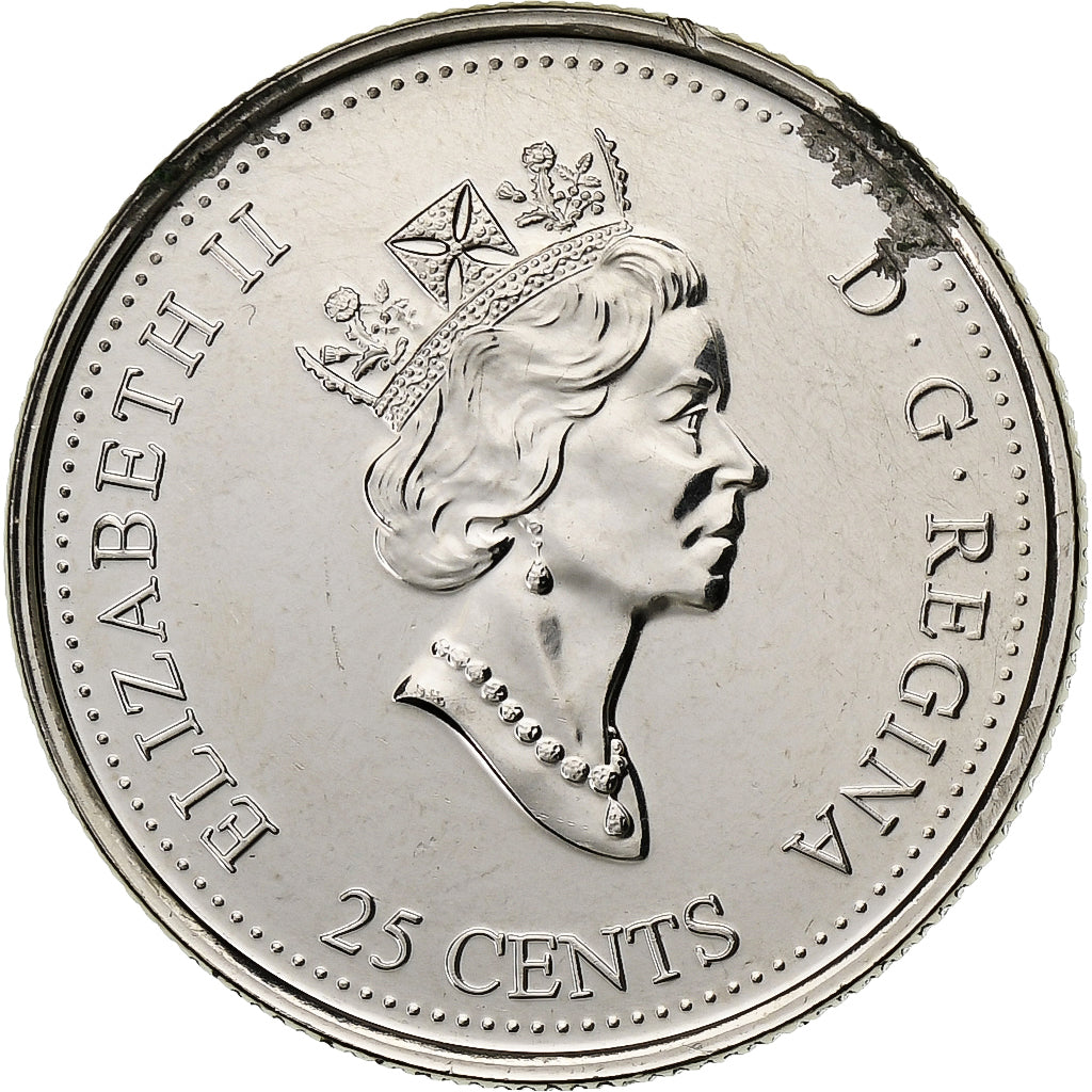 Kanada, Elizabeth II, 25 Cents, 1999, Royal Canadian Mint, Nickel, SS+, KM:350