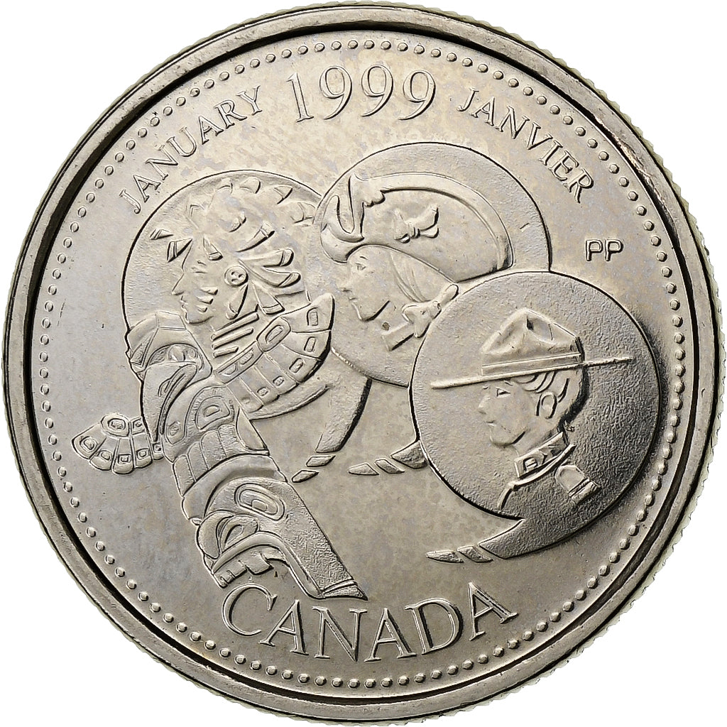 Kanada, Elizabeth II, 25 Cents, 1999, Royal Canadian Mint, Nickel, VZ+, KM:342