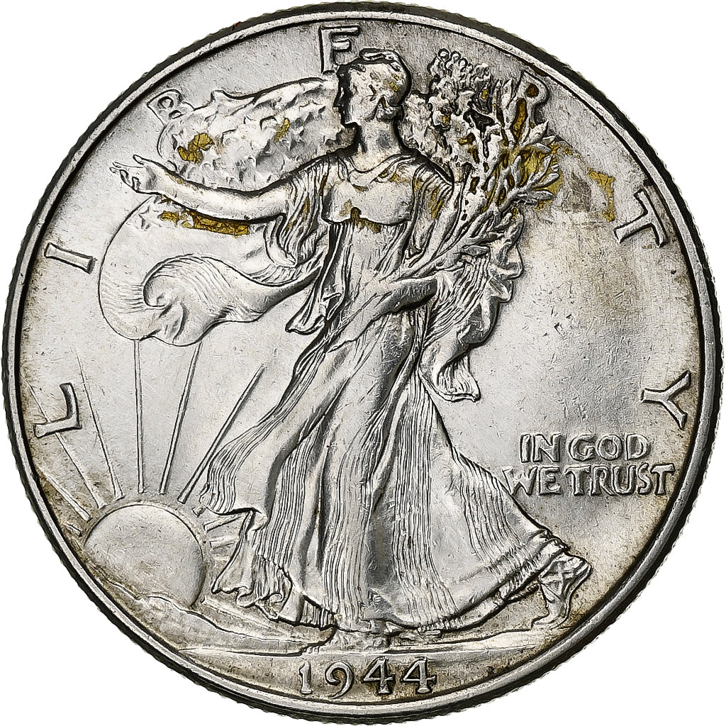 USA, Half Dollar, Walking Liberty Half Dollar, 1944, U.S. Mint, Srebro