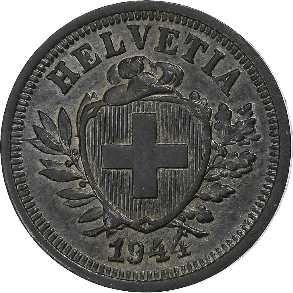 Suiza, Rappen, 1944, Bern, Cinc, MBC+, KM:3a