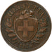 Suiza, 2 Rappen, 1925, Bern, Bronce, MBC, KM:4.2