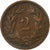 Suiza, 2 Rappen, 1925, Bern, Bronce, MBC, KM:4.2