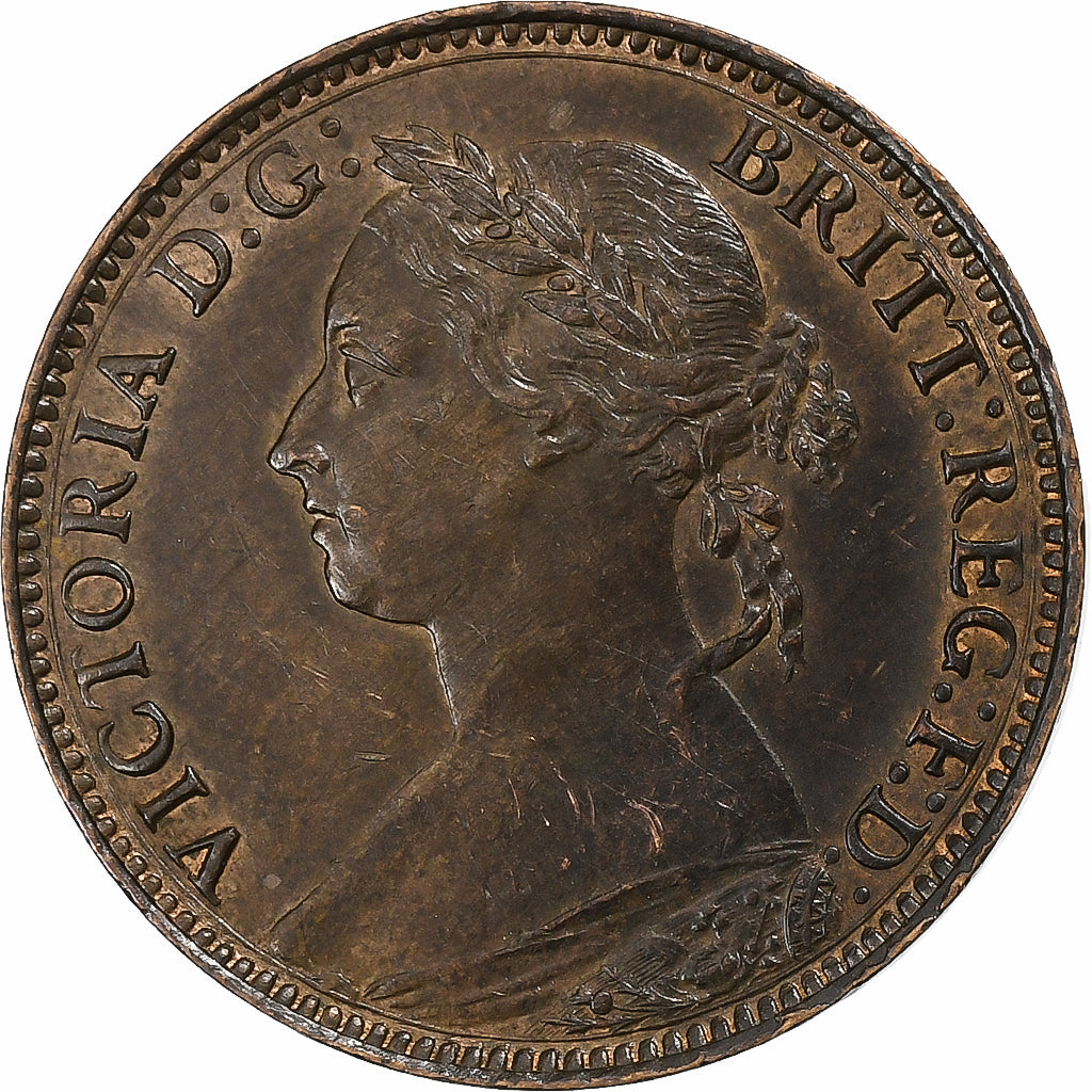 Grã-Bretanha, Victoria, Farthing, 1881, Bronze, AU(50-53), KM:753