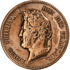 FRENCH COLONIES, Louis - Philippe, 5 Centimes, 1841, Paris, Bronze, VF(30-35)