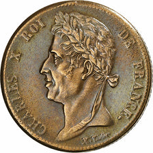 FRENCH COLONIES, Charles X, 5 Centimes, 1829, Paris, Bronze, EF(40-45)