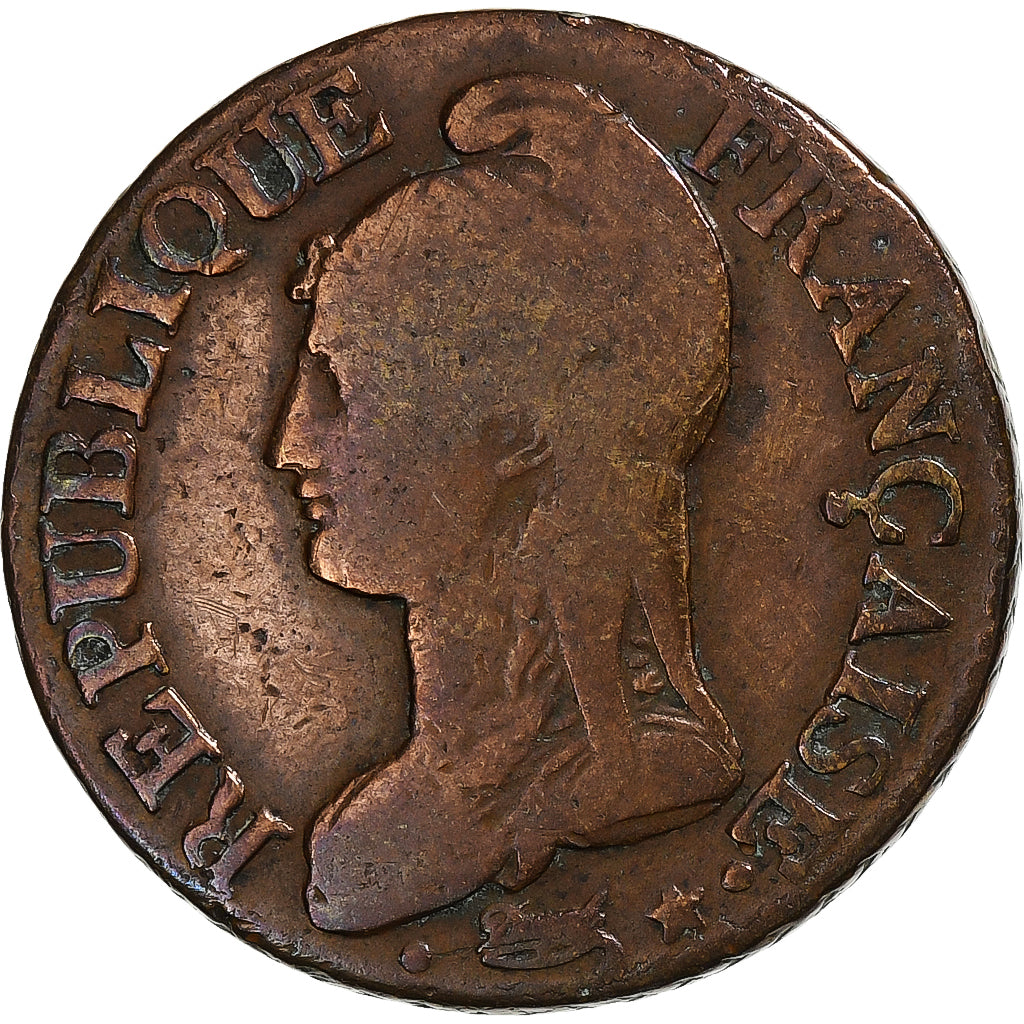 Frankreich, 5 Centimes, Dupré, An 7 (1799), Paris, Bronze, S, Gadoury:126