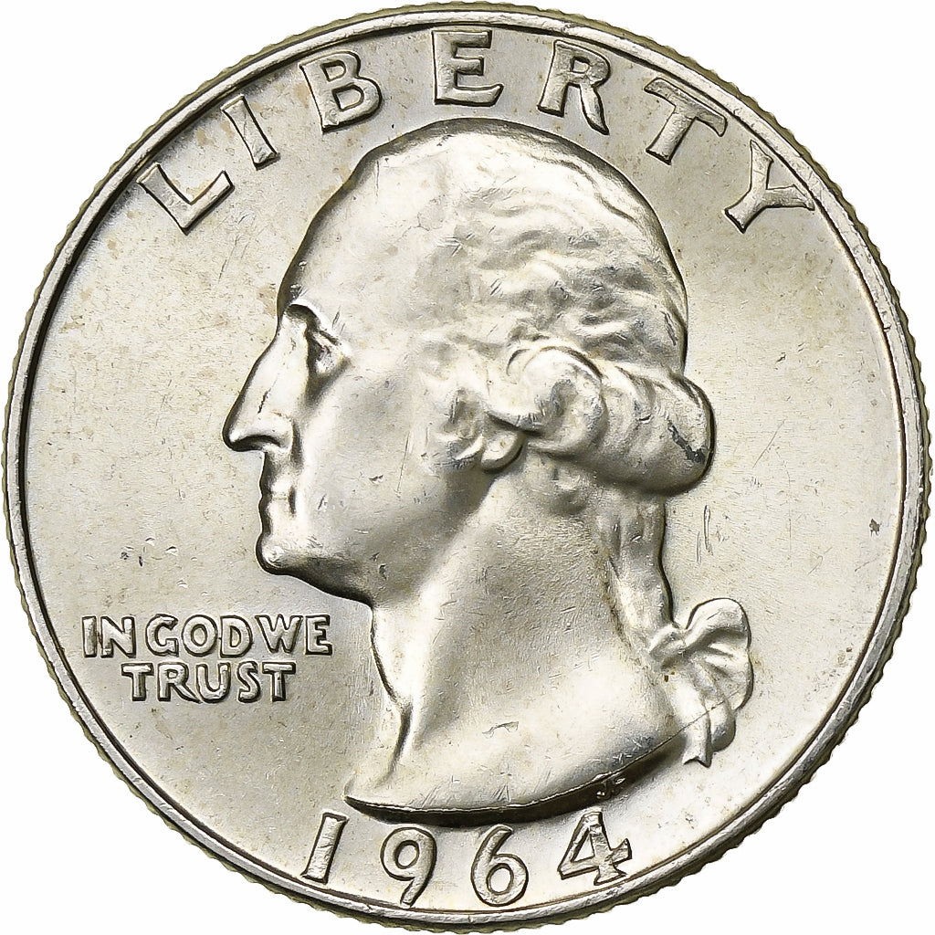 États-Unis, Quarter, Washington, 1964, U.S. Mint, Argent, SUP, KM:164