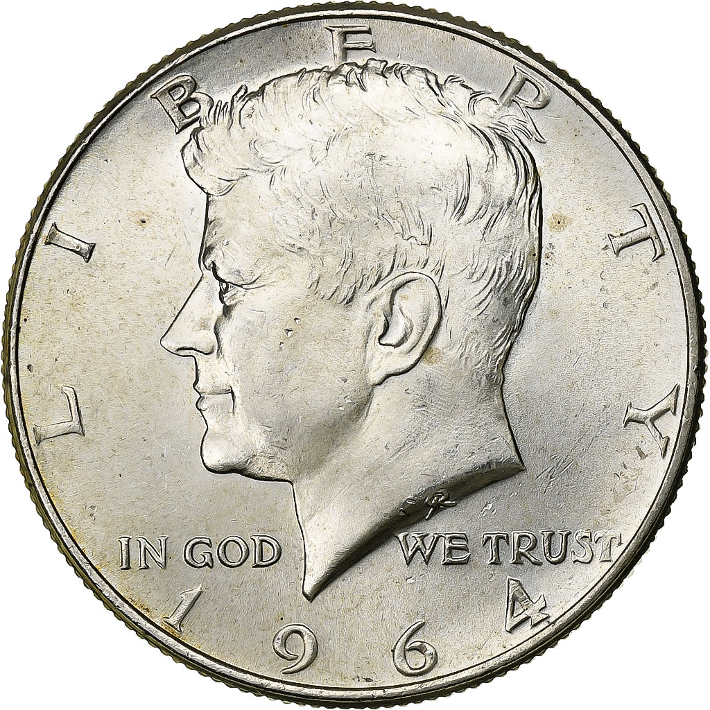 United States, Half Dollar, Kennedy, 1964, U.S. Mint, Silver, AU(55-58), KM:202