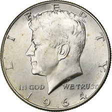 United States, Half Dollar, Kennedy, 1964, U.S. Mint, Silver, AU(55-58), KM:202