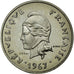 Coin, French Polynesia, 10 Francs, 1967, MS(65-70), Nickel, Lecompte:67