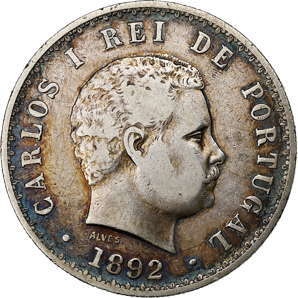 Portugal, Carlos I, 500 Reis, 1892, Silver, VF(30-35), KM:535