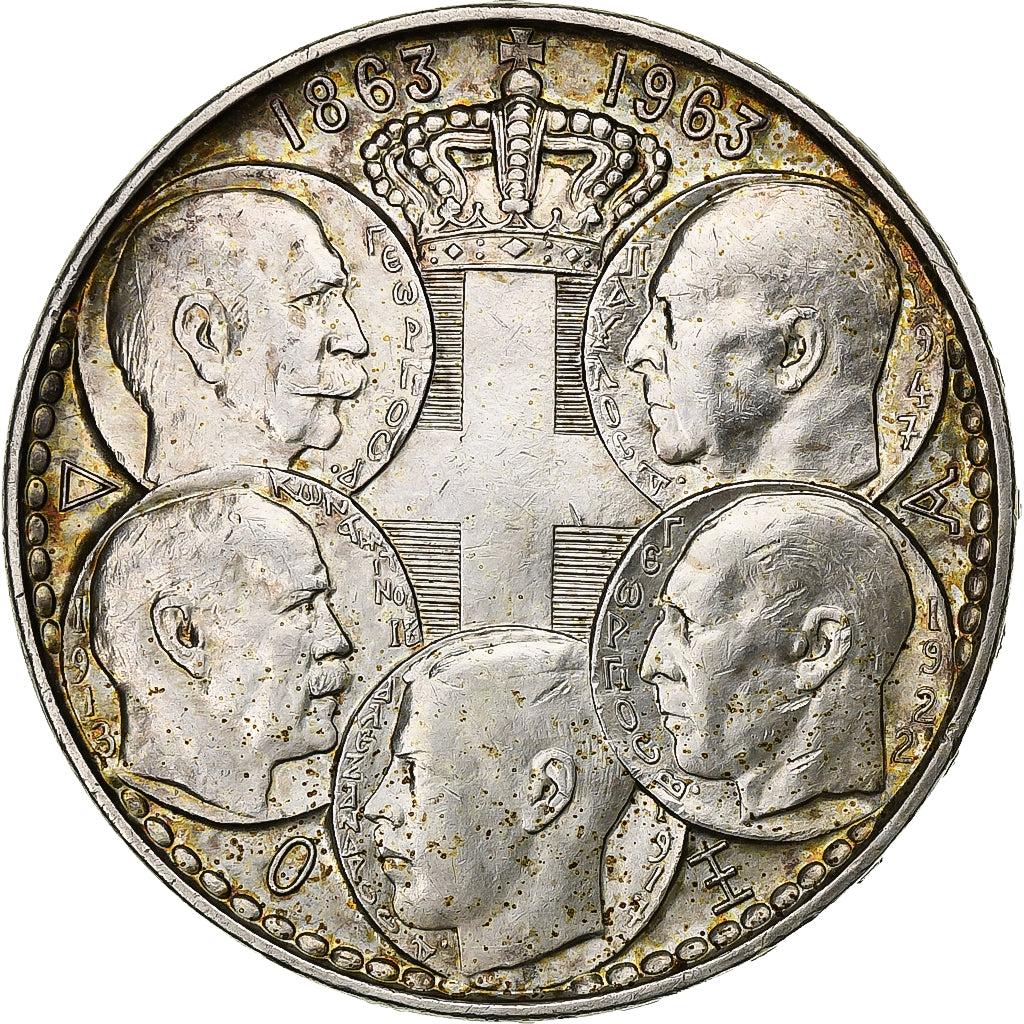 Greece, Paul I, 30 Drachmai, 1963, Silver, AU(55-58), KM:86