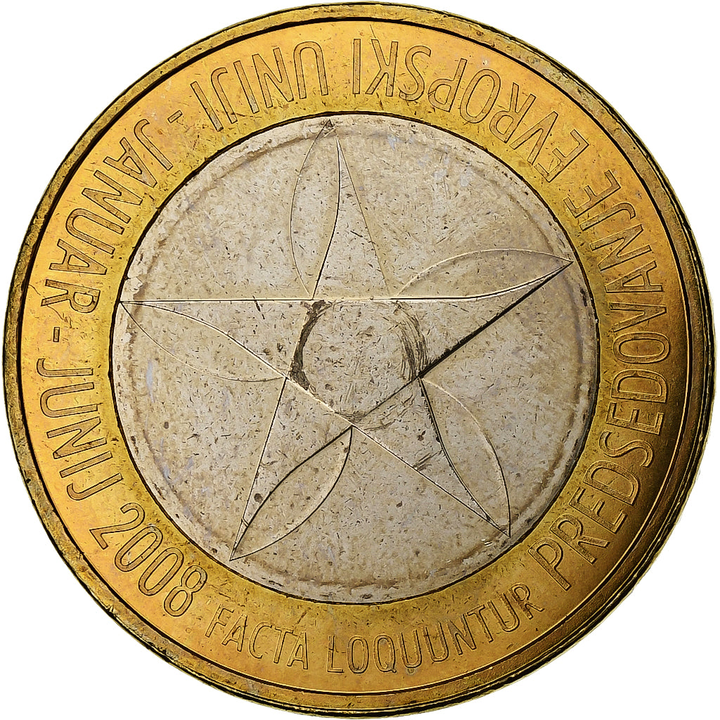 Eslovénia, 3 Euro, 2008, Vantaa, Bimetálico, MS(65-70), KM:81