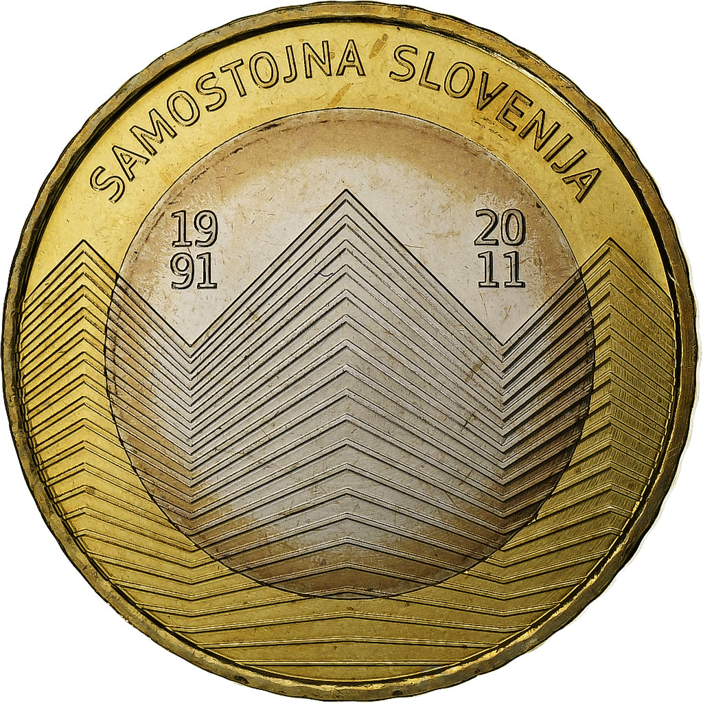 Slowenien, 3 Euro, 2011, Vantaa, Bi-Metallic, STGL, KM:101