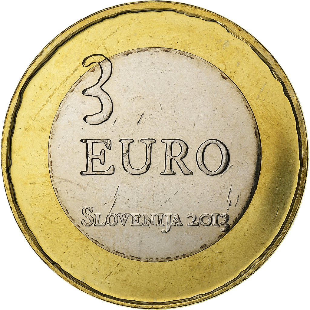 Slovenia, 3 Euro, 2013, Vantaa, Bi-Metallic, MS(65-70), KM:108