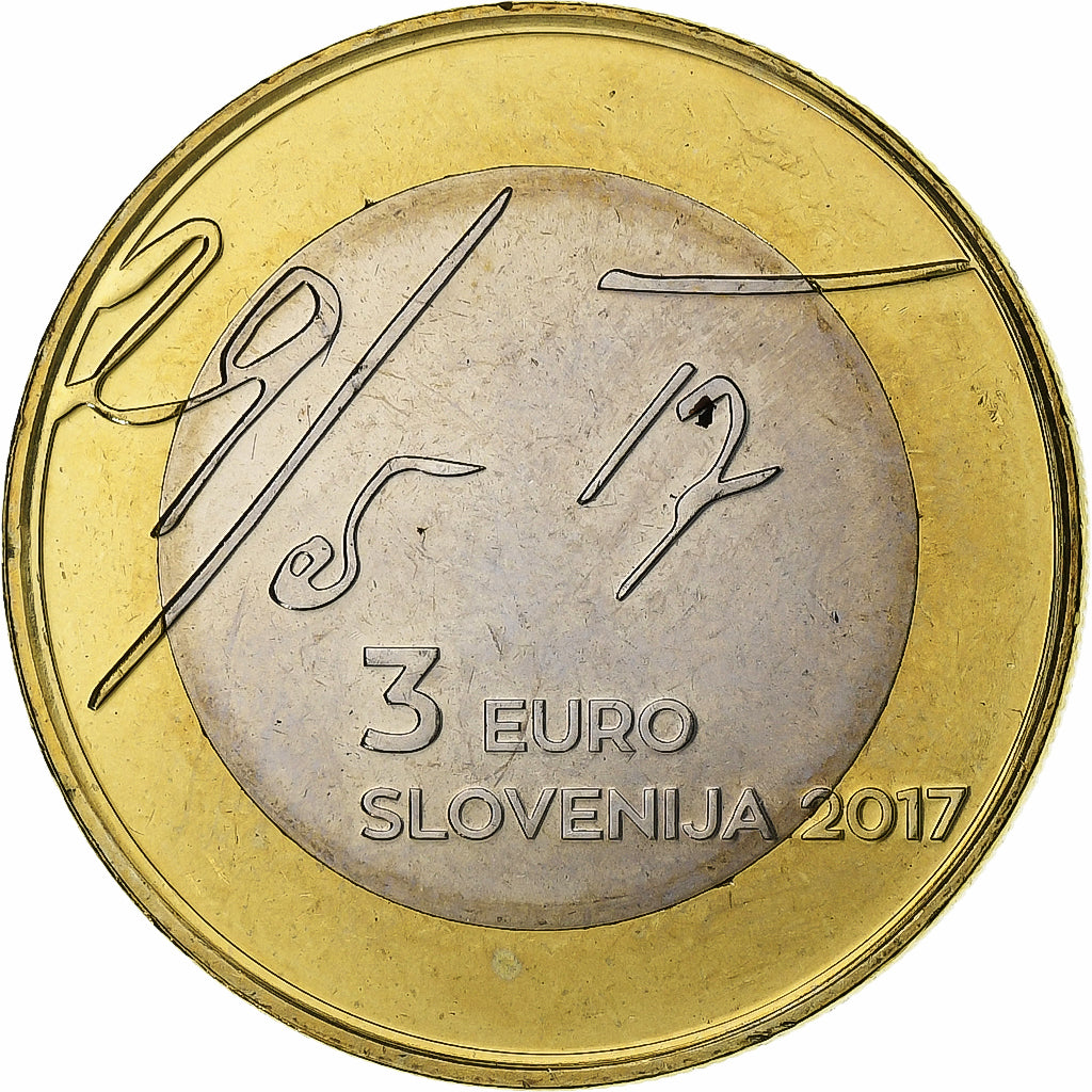 Slovenia, 3 Euro, 2017, Vantaa, Bi-metallico, FDC