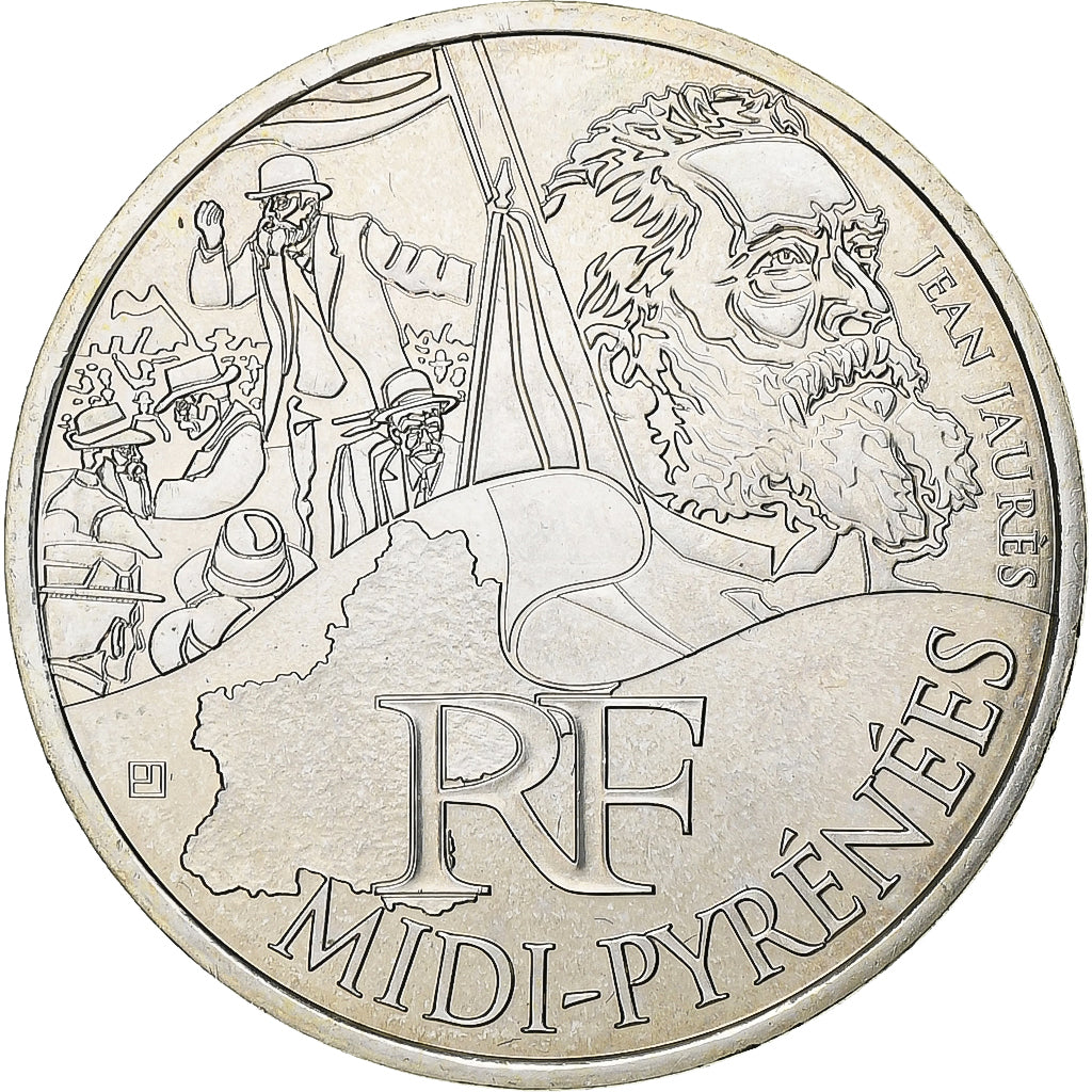 France, 10 Euro, Midi-Pyrénées, 2012, Paris, Silver, MS(65-70), Gadoury:EU514