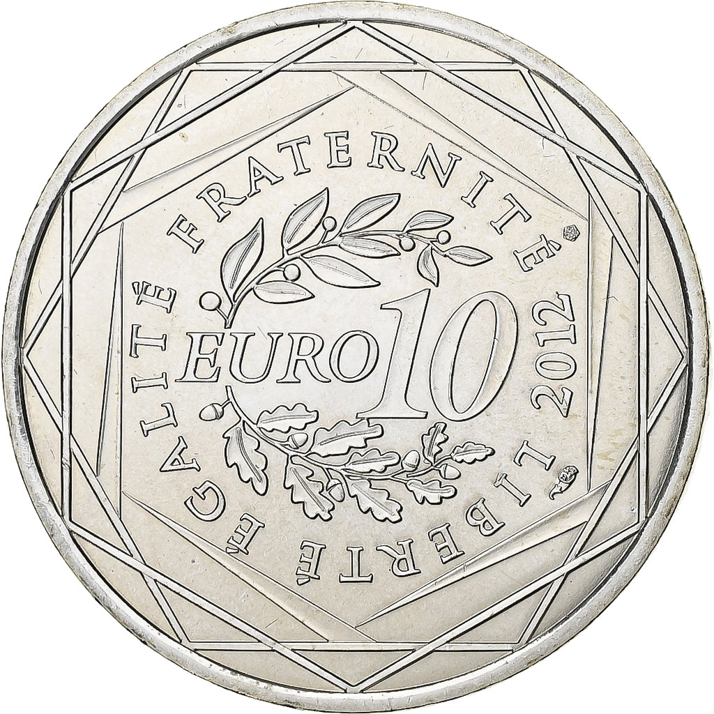 France, 10 Euro, Midi-Pyrénées, 2012, Paris, Silver, MS(65-70), Gadoury:EU514