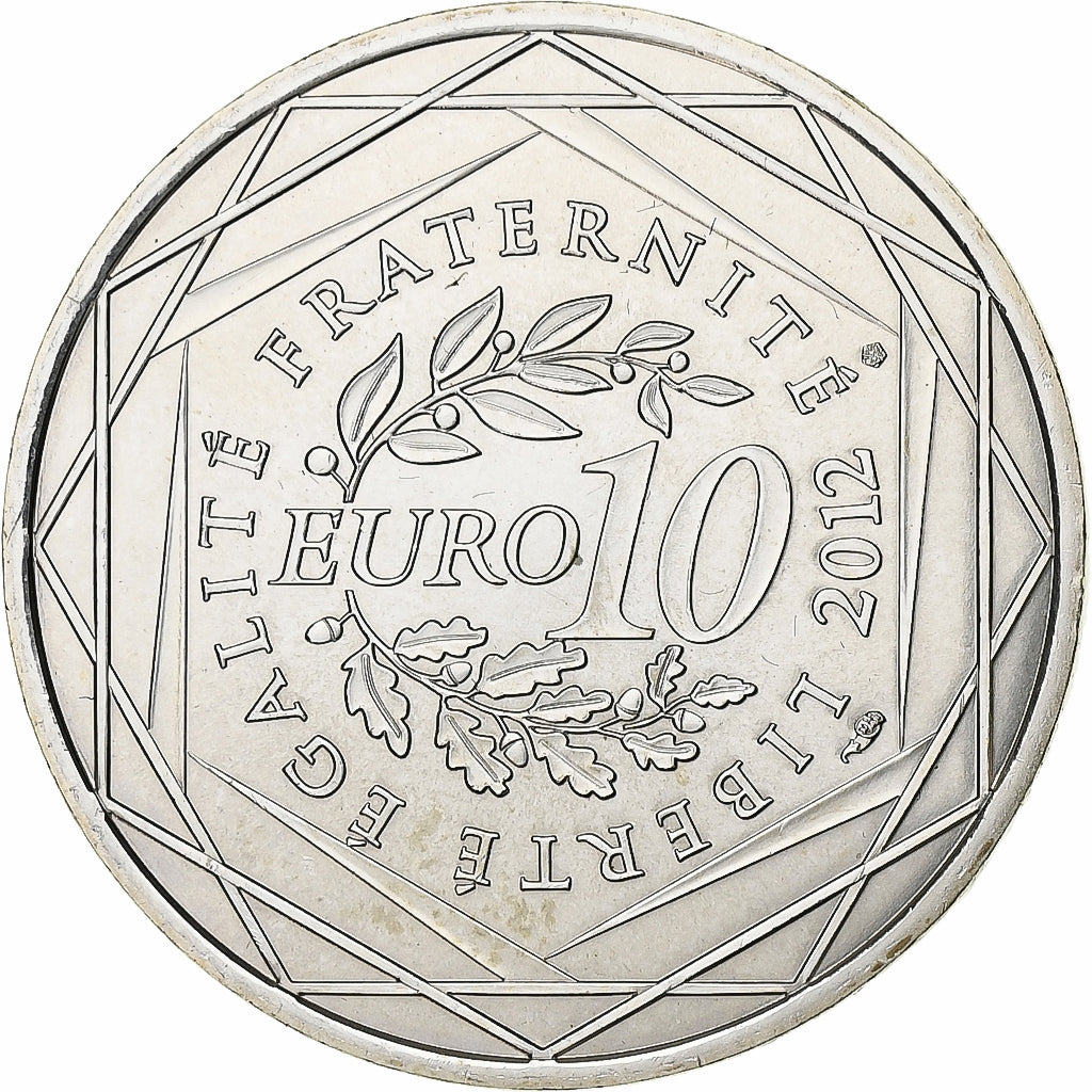 Francia, 10 Euro, Poitou-Charentes, 2012, Paris, Plata, FDC, Gadoury:EU514
