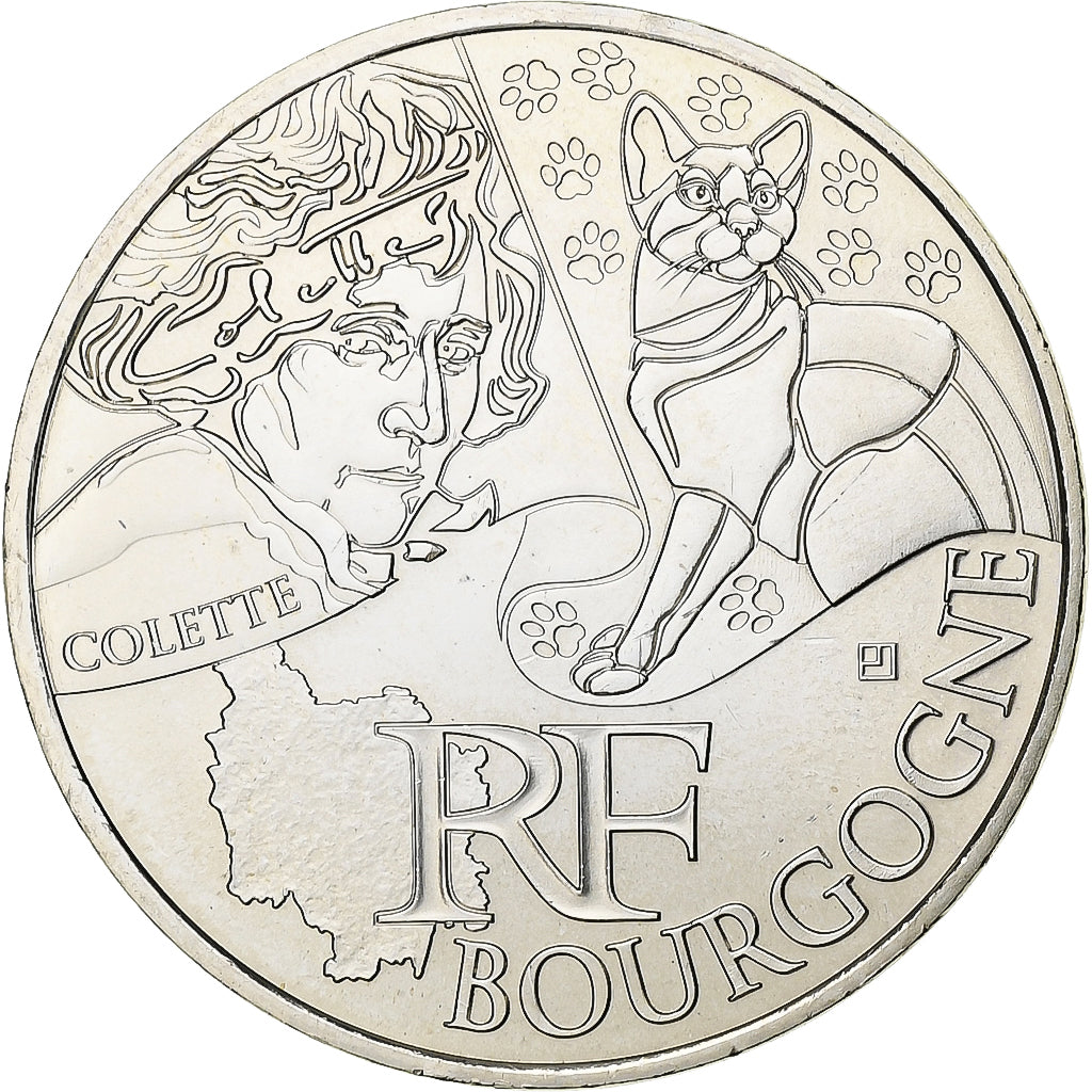 France, 10 Euro, Bourgogne, 2012, Paris, Silver, MS(65-70), Gadoury:EU514