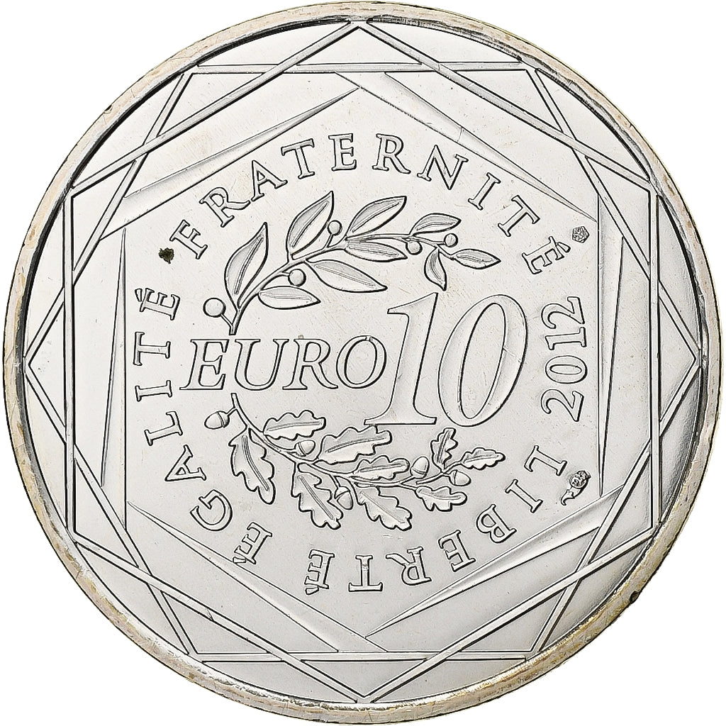 Francia, 10 Euro, Guyane, 2012, Paris, Plata, FDC, Gadoury:EU514, KM:1872