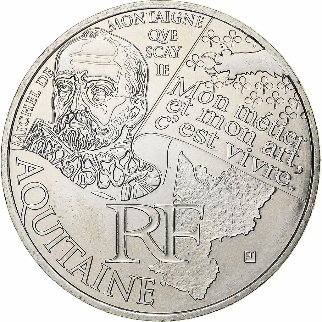 Francia, 10 Euro, Aquitaine, 2012, Paris, Plata, FDC, Gadoury:EU514, KM:1863