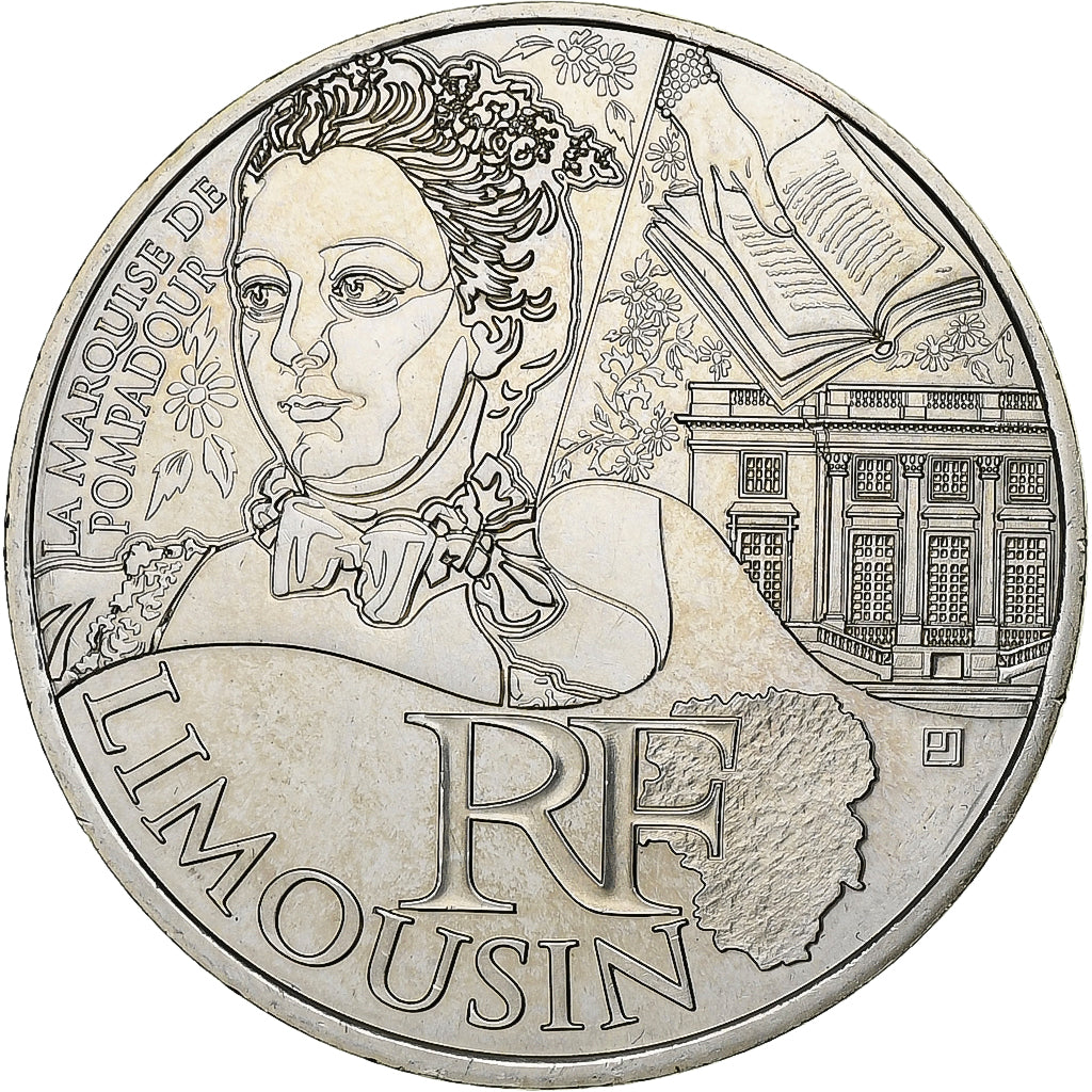 France, 10 Euro, Limousin, 2012, Paris, Argent, FDC, Gadoury:EU514, KM:1878