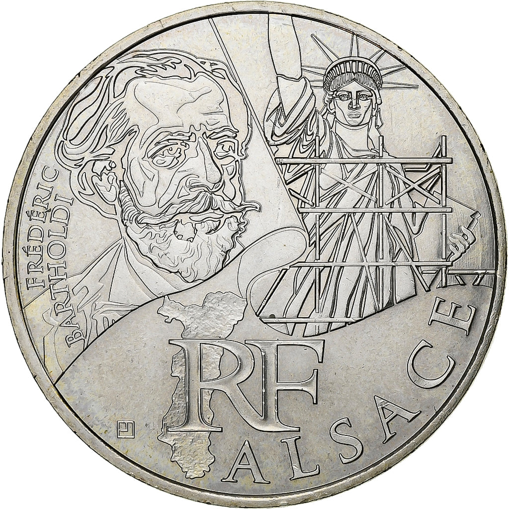 France, 10 Euro, Alsace, 2012, Paris, Silver, MS(65-70), Gadoury:EU514, KM:1870