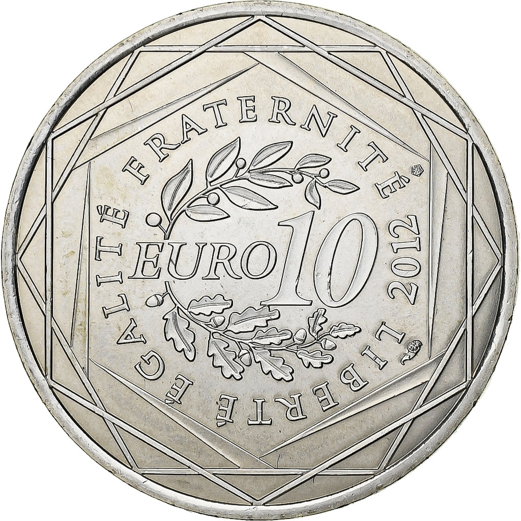Francia, 10 Euro, Provence Alpes Côte d'Azur, 2012, Paris, Argento, FDC