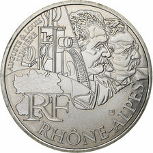 France, 10 Euro, Rhône-Alpes, 2012, Paris, Silver, MS(65-70), Gadoury:EU514