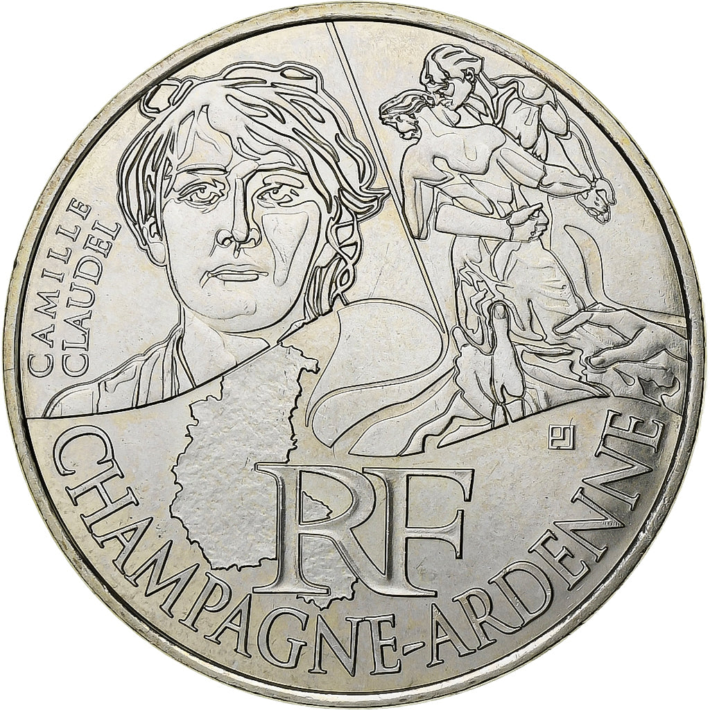 France, 10 Euro, Champagne-Ardenne, 2012, Paris, Argent, FDC, Gadoury:EU514
