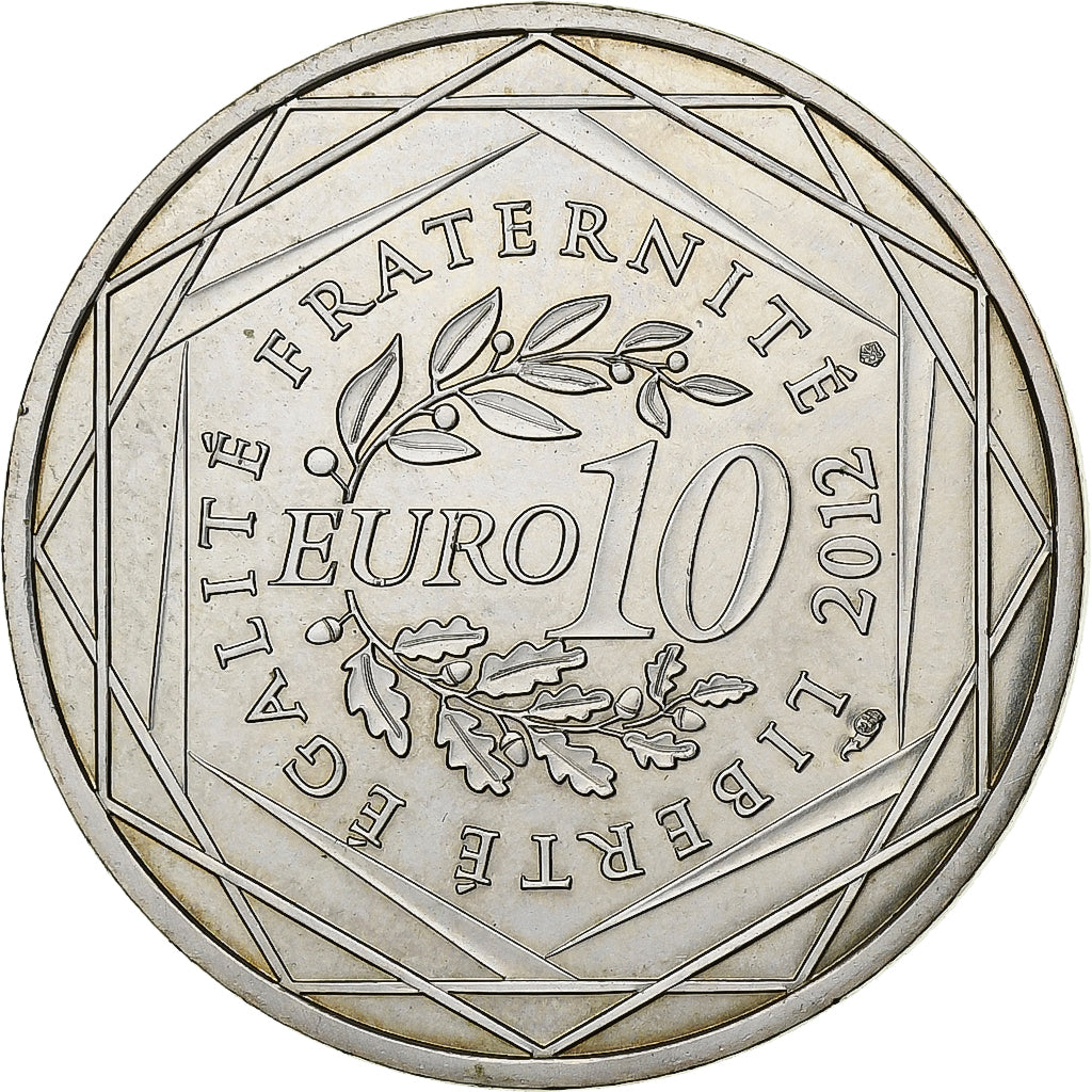 Frankrijk, 10 Euro, Réunion, 2012, Paris, Zilver, FDC, Gadoury:EU514, KM:1885