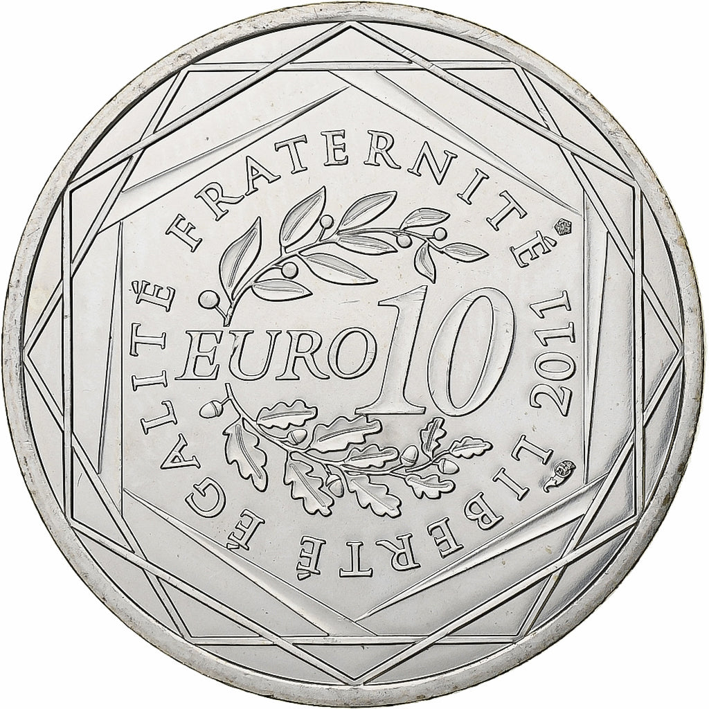 Francia, 10 Euro, Centre, 2011, Paris, Plata, FDC, Gadoury:EU450, KM:1732