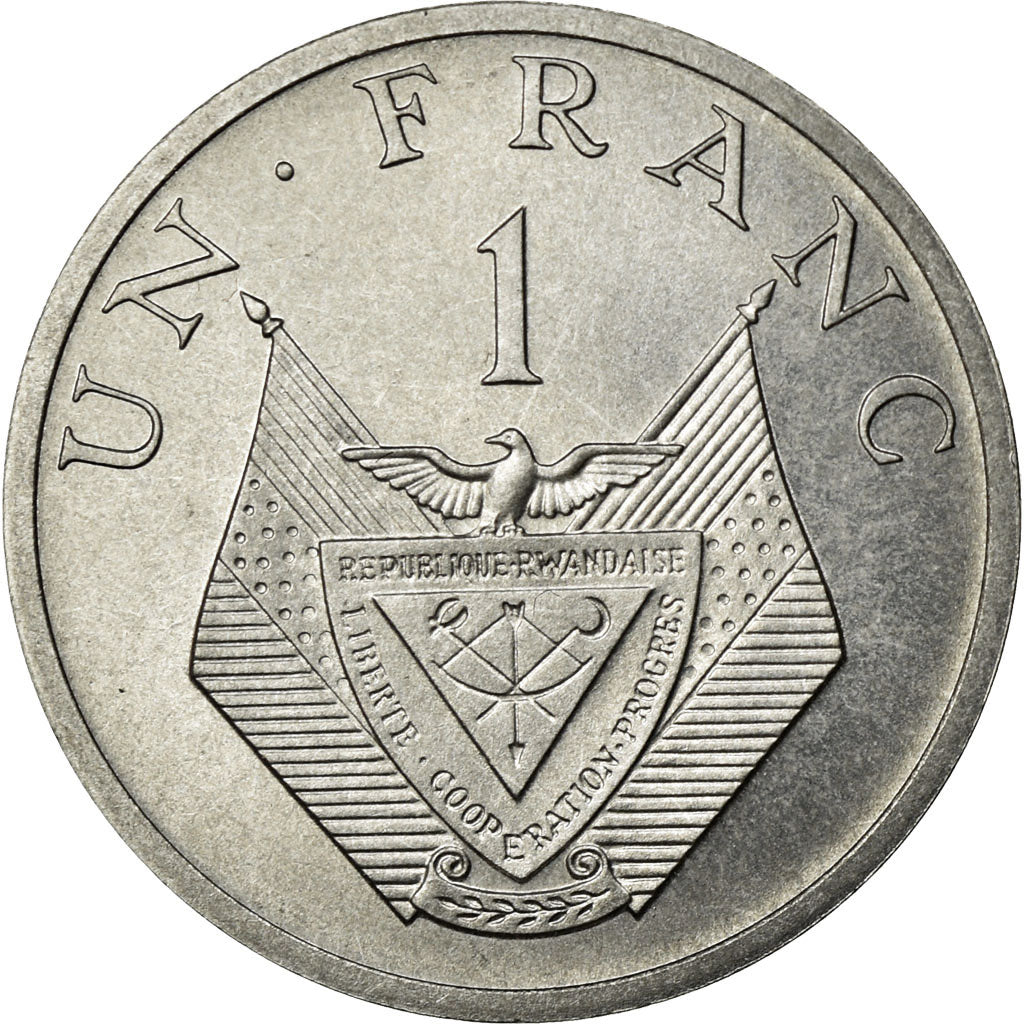 Münze, Ruanda, Franc, 1977, STGL, Aluminium, KM:E4