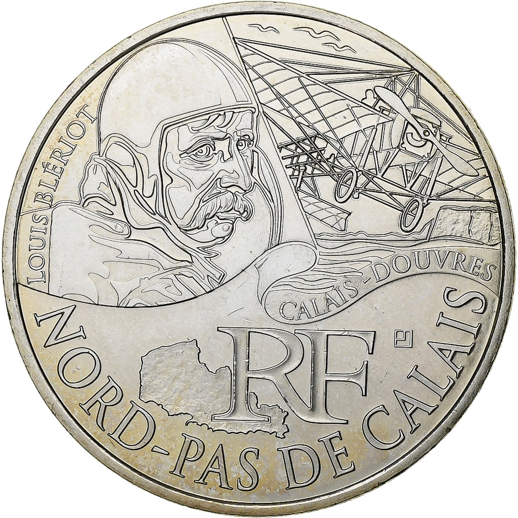 Francja, 10 Euro, Nord-Pas De Calais, 2012, Paris, Srebro, MS(65-70)
