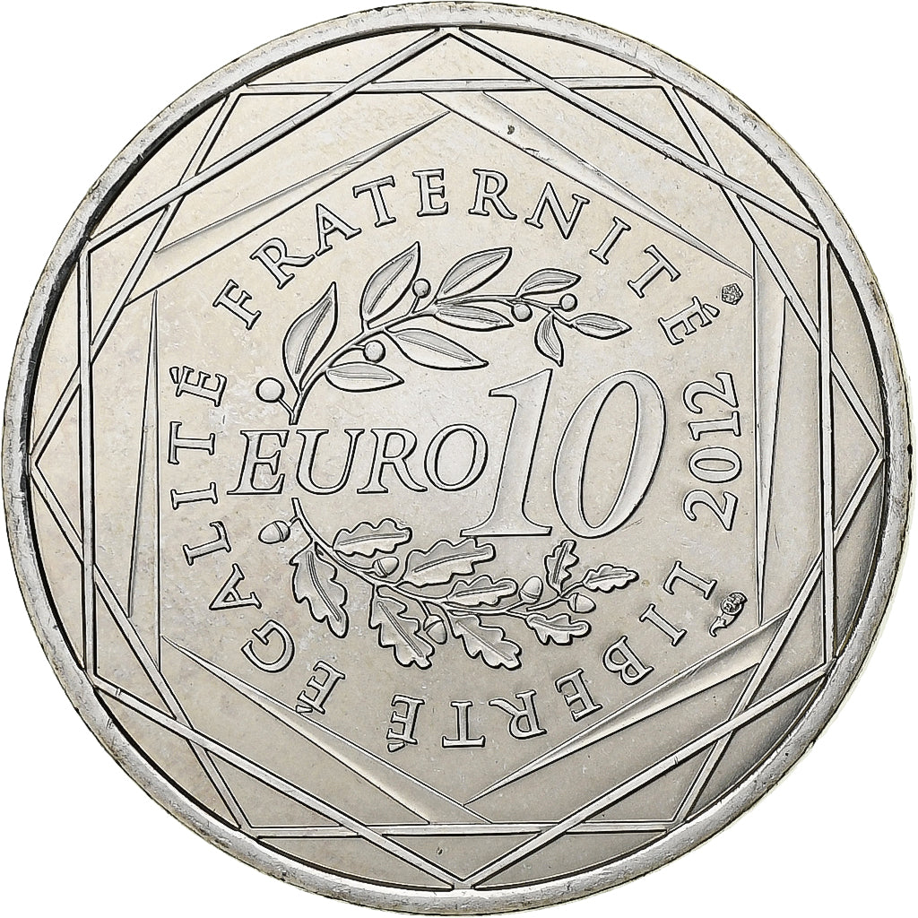 Francja, 10 Euro, Nord-Pas De Calais, 2012, Paris, Srebro, MS(65-70)