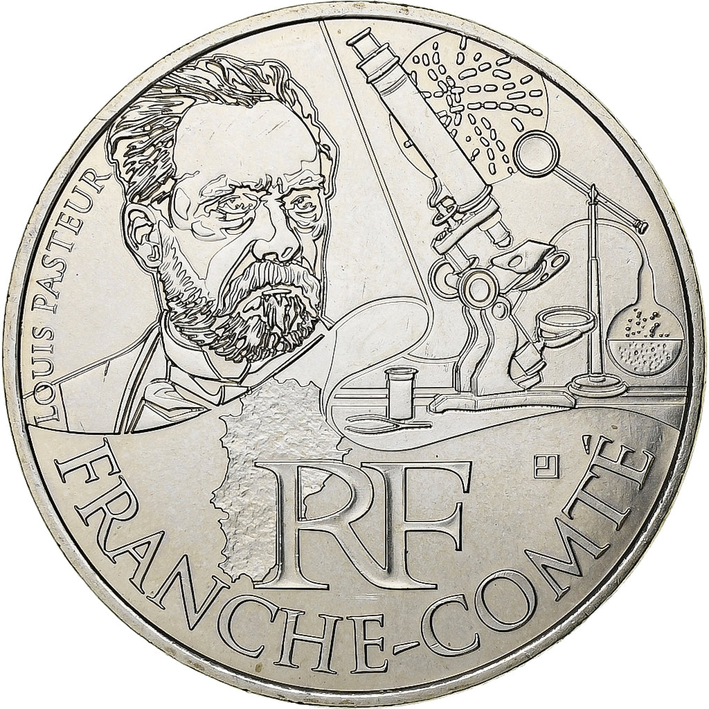 France, 10 Euro, Franche-Comté, 2012, Paris, Silver, MS(65-70), Gadoury:EU514