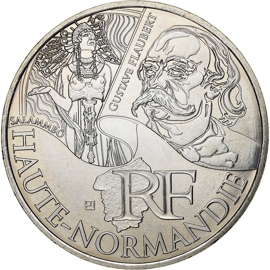 Frankrijk, 10 Euro, Haute-Normandie, 2012, Paris, Zilver, FDC, Gadoury:EU514