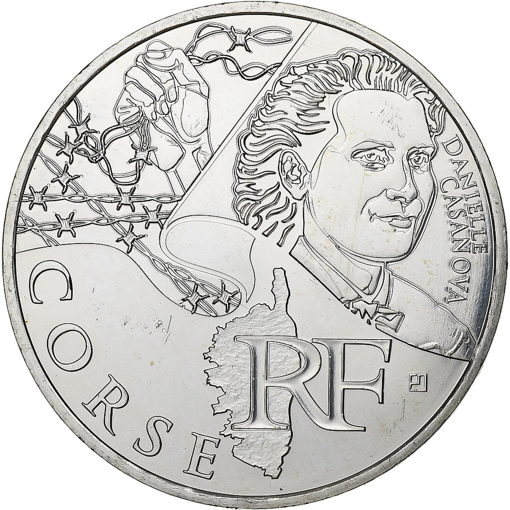 France, 10 Euro, Corse, 2012, Paris, Silver, MS(65-70), Gadoury:EU514, KM:1876