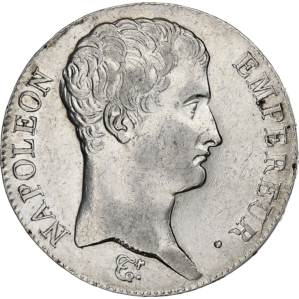 Francia, Napoleon I, 5 Francs, 1806, Bayonne, Argento, BB+, Gadoury:581