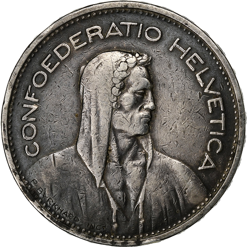 Svizzera, 5 Francs, 1932, Bern, Argento, BB, KM:40