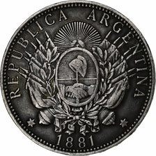 Argentina, Peso, 1881, Rare, Argento, BB, KM:29